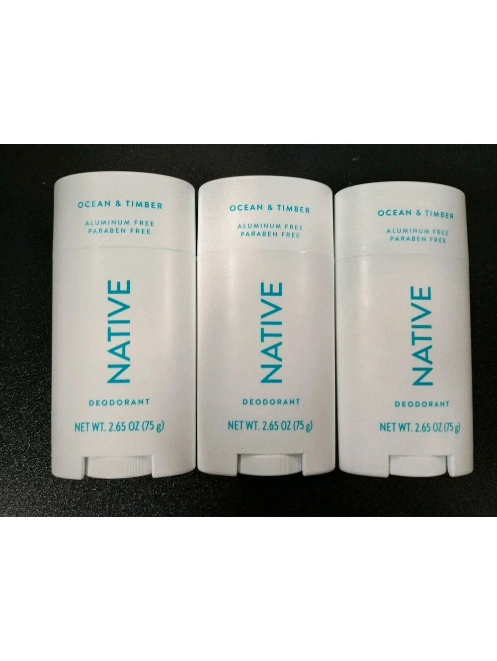 3 Pack Native Deodorant Ocean & Timber Aluminum Free And Paraben Free